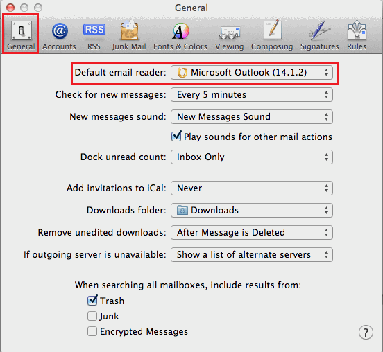mac outlook setting for comcast email